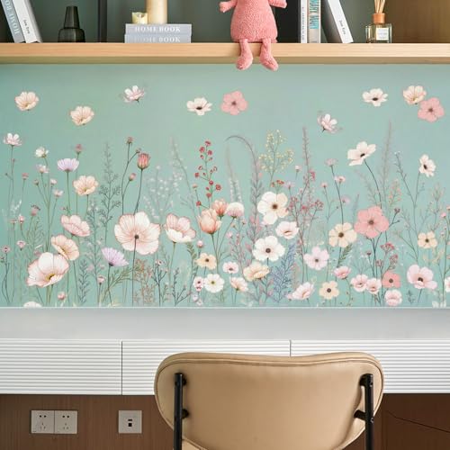 Floral Baseboard Wall Stickers - Removable Peel & Stick Decals