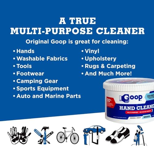 GOOP Multi-Purpose Hand Cleaner & Laundry Stain Remover, Unscented 14oz