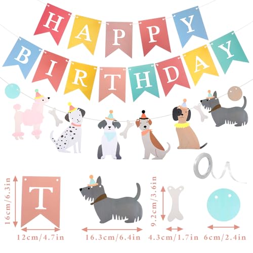 Puppy Birthday Banner Decoration for Dog Parties - Quilax