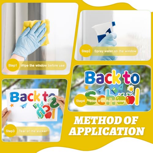 Back to School Window Clings - Double-Sided Decorative Stickers