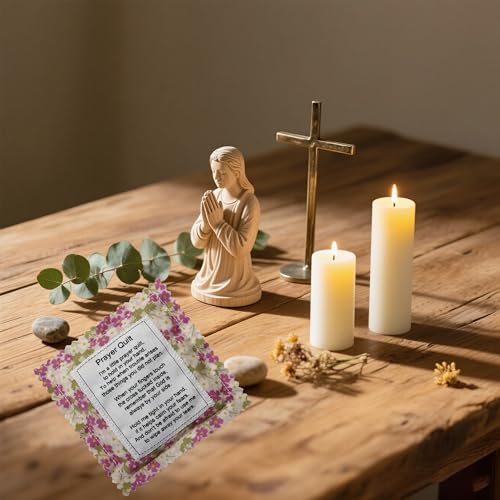 Handcrafted Mini Prayer Quilt with Cross - Portable Spiritual Gift
