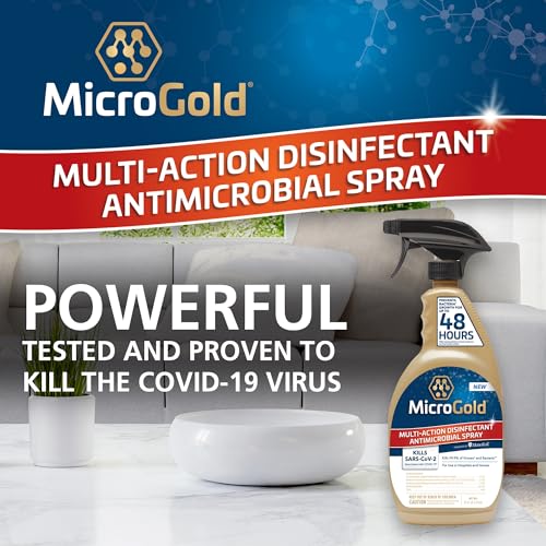 MicroGold Multi-Action Disinfectant Spray - Kills 99.9% of Viruses, 24 oz, 1 Pack