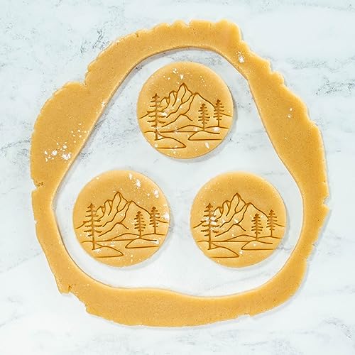 Mountain with Pine Tree Forest Cookie Cutter 3-Inch Baking Tool