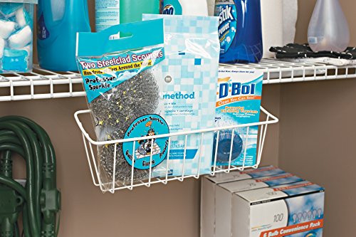 Packet Pal Wire Basket for Organizing Small Items - White