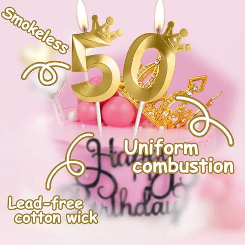Metallic Gold 19 Birthday Candle - Cake Topper Decoration