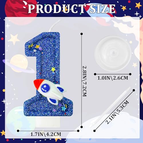 Astronaut Birthday Candle - Space-Themed Cake Topper for Boys