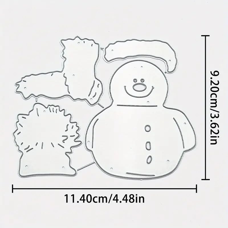 Metal Die Cuts for Scrapbooking and Card Making - Snowman Snowflake Flower Leaf