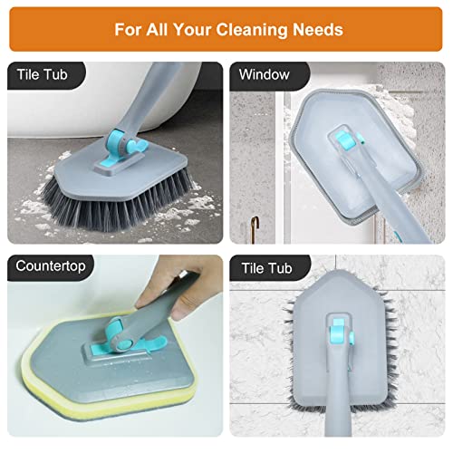 MOSEN Replacement Scrubber Pad Set for Tub & Tile Cleaning