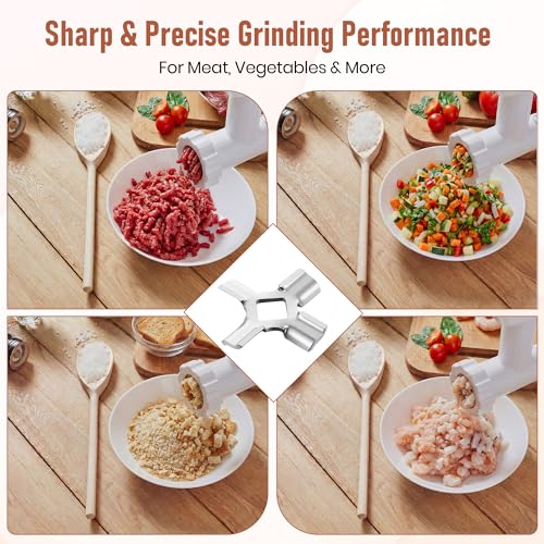 2 Pack Stainless Steel Meat Grinder Blades for KitchenAid FGA