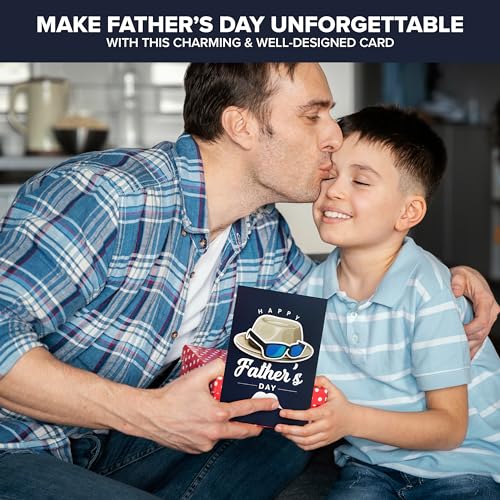 Premium Father's Day Card for Dad with Hat & Sunglasses Cutouts