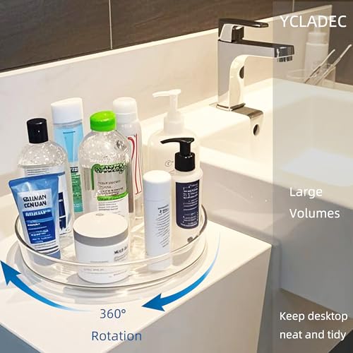 Lazy Susan Turntable - 9.25" Rotating Organizer for Kitchen & Bathroom