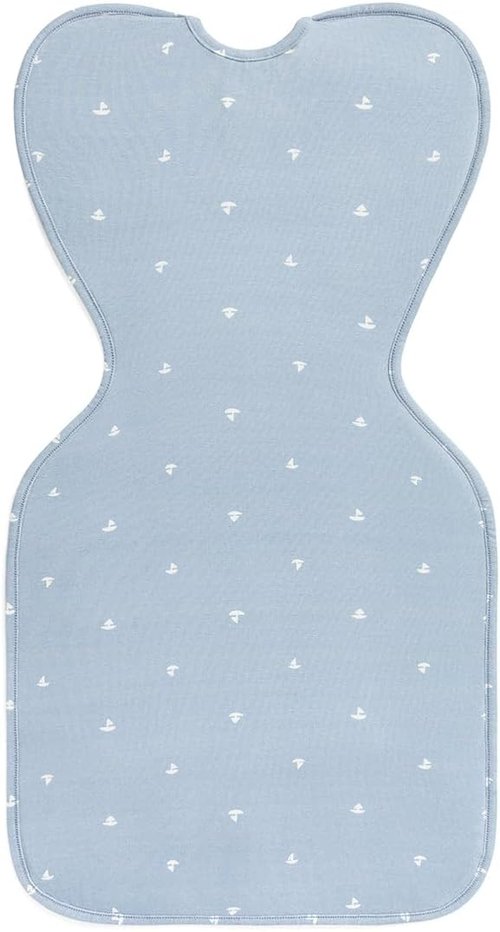 Love to Dream Swaddle Up - Soft Bamboo Fabric Wearable Blanket | Arms Up Design, 1.0 TOG, Medium 8-13 lbs, Boats Mist