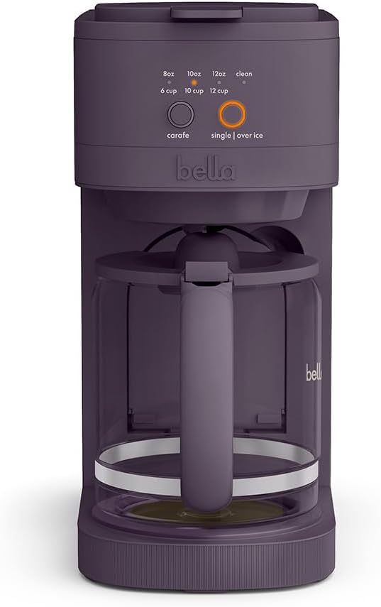 BELLA VersaBrew Coffee Maker - 2-in-1 K-Cup Compatible with Iced Coffee Function | 60oz Tank, Plum