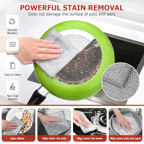 SIGERPAMA Cast Iron Cleaner with Bamboo Cloth - Stain Remover for Cookware