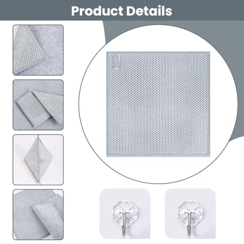 AUAUY Non-Scratch Wire Dishcloths 12-Pack, 2-Layer Mesh Cleaning Rags