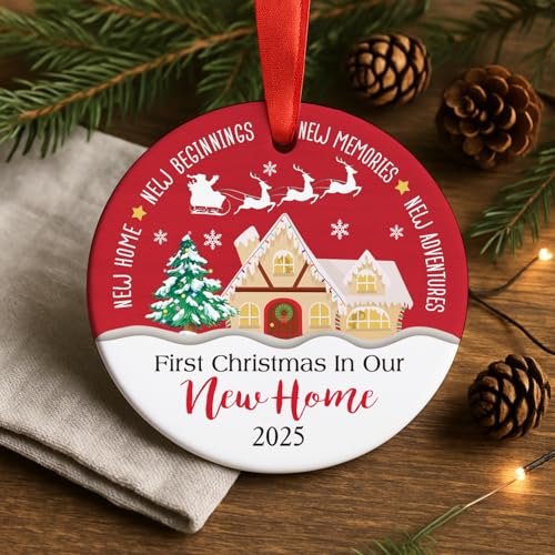 First Christmas in Our New Home 2025 Ornament - Ceramic Keepsake