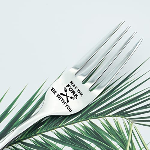 May The Fork Be With You Fork Gift - Funny Kitchen Utensil for Fans, Anniversary & Holiday Gifts - Variation of May The Fork