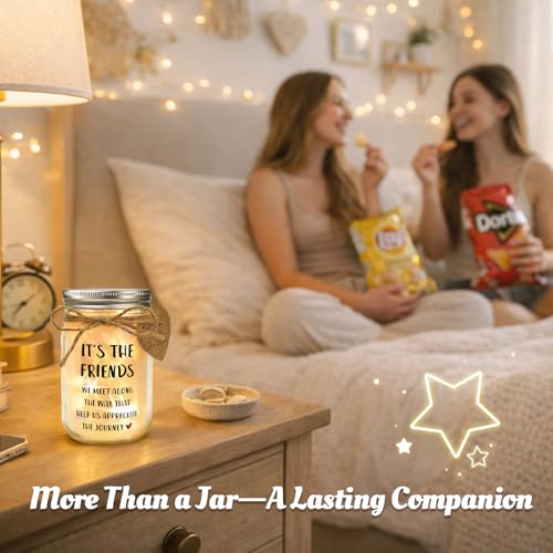 Thank You Mason Jar Night Light for Friends - THE FRIENDS