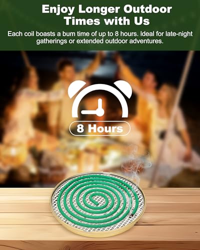Citronella Incense Coils for Outdoors - 20 Count with Stand
