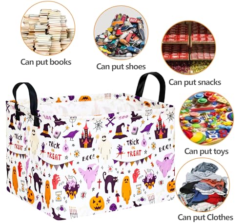 Halloween Empty Basket Organizer with Dual Handles - 14.9 x 10.2 x 8.4 inches