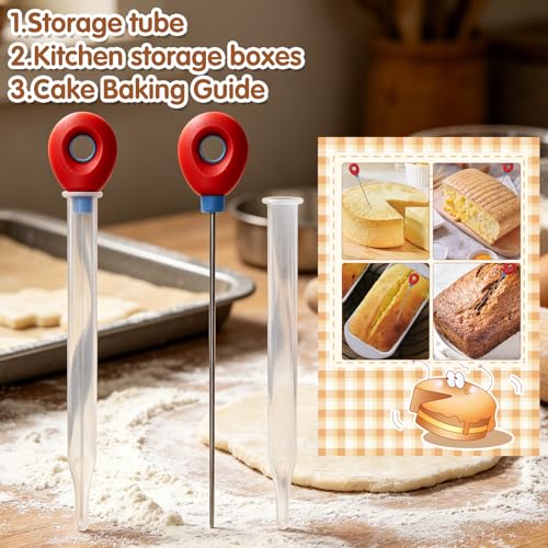 3-Pack Stainless Steel Cake Tester Reusable Doneness Testing Skewers for Baked Goods