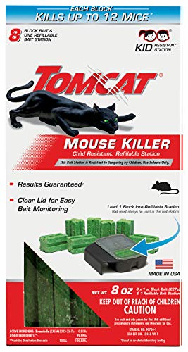 Tomcat Mouse Killer Refillable Bait Station with 8 Blocks