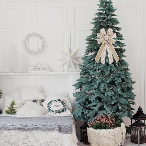 Vickasi E Christmas Natural Burlap Wreath Bow Farmhouse Craft Decoration