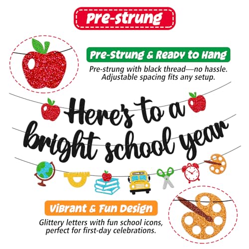 Bright School Year Banner - Welcome Back Party Decorations