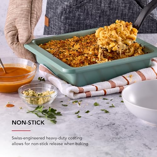 KitchenAid 9-Inch Square Cake Pan - Nonstick Aluminized Steel, Cardamom