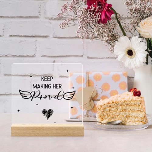 Memorial Acrylic Sign for Sympathy Gifts - In Memory of Loved Ones