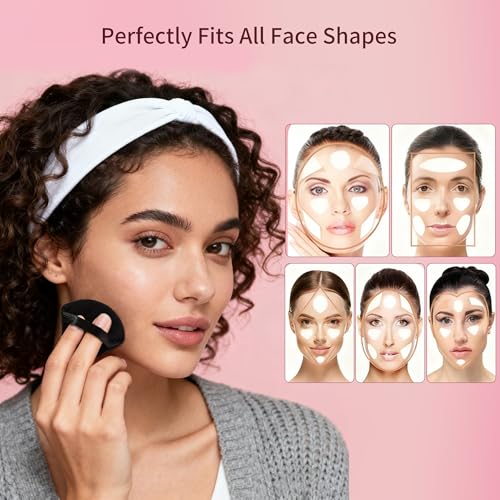 Scaups 24Pcs Triangular Makeup Powder Puffs with Storage Case