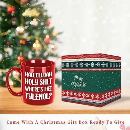 Holy Christmas Vacation Mug - Funny Holiday Coffee Cup - 11oz Novelty White Elephant Gift