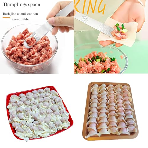 2PCS Stainless Steel Dumpling Maker and Wonton Press Set