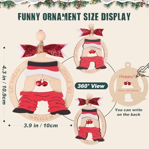 Funny 3D Wooden Jingle Bell Christmas Ornament - Gag Gift 2025