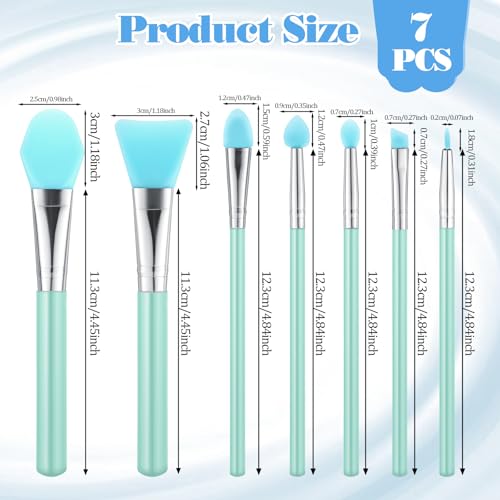7-Piece Silicone Brush Applicator Kit for Epoxy Resin and Face Masks