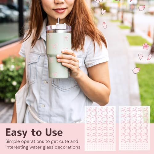 2 Pcs UV DTF Tumbler Wraps Transfer Stickers Tumbler Decals with Tweezers and Scraper Vinyl Stickers