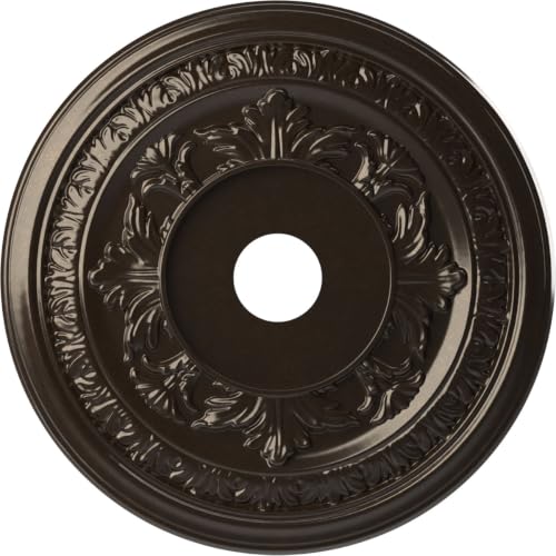 Ekena Millwork 22-Inch Baltimore Thermoformed PVC Ceiling Medallion in Rustic Metallic Mist (Fits Canopies up to 7¾")