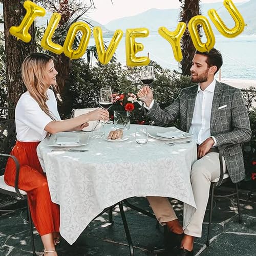 16 Inch Gold I Love You Foil Balloons for Valentine's Day Party