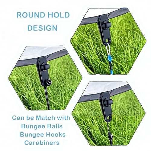 12pcs Heavy Duty Tarp Clips with Lock Grip - Windproof Tent Clamps for Camping, Canopies, Pool Covers, Reusable Multi-Purpose Clips