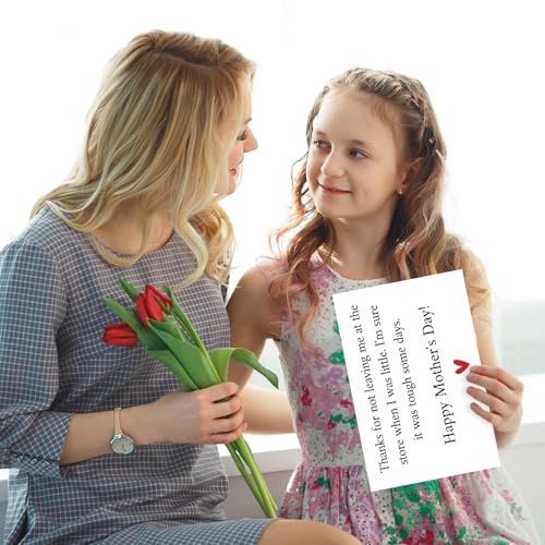 Funny Mother's Day Greeting Card for Mom from Son and Daughter with Envelope