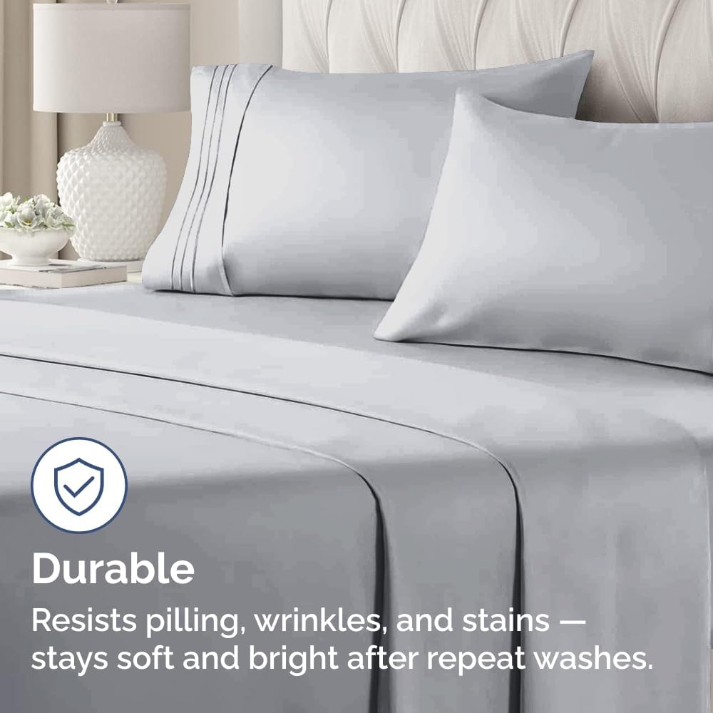 Skiennix Standard Pillow Cases Set of 2 - Soft Hotel Quality & Wrinkle-Free - Steel Blue Color