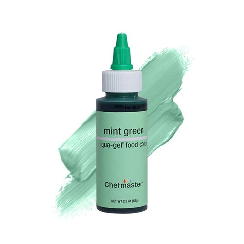 Chefmaster Mint Green Liqua-Gel® Food Coloring - Vibrant, Fade-Resistant Dye for Icing & Fondant | 2.3 oz