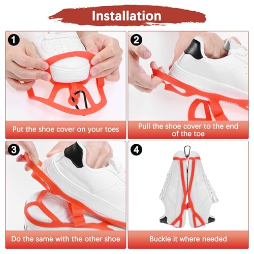 TIXIPEM Silicone Shoe Holster for Backpack - Pink, Size Large