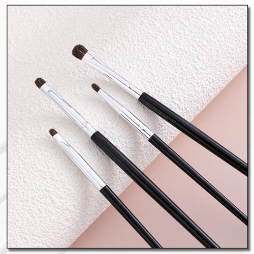Ptwola Mini Eye Makeup Brush Set - Soft Horsehair Eyeshadow Brushes