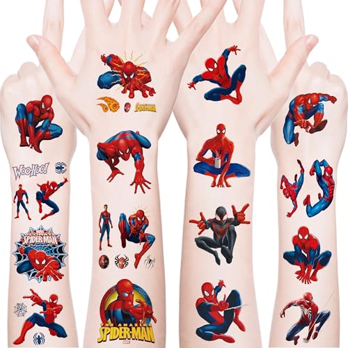 Spider-Man Temporary Tattoos 20pcs Kids Party Favors Stickers