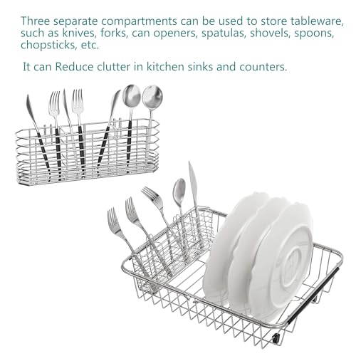 NiuYichee Stainless Steel Utensil Holder & Drying Rack - Silver