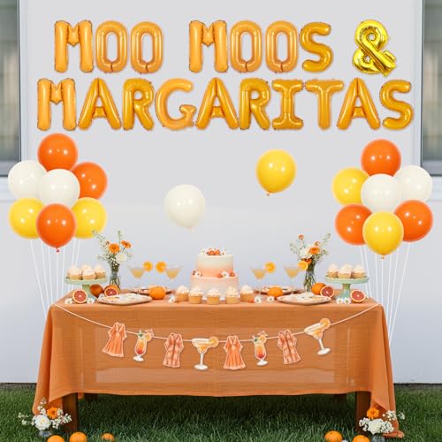 Moo Moos & Margaritas Party Decoration Kit - Orange & Yellow