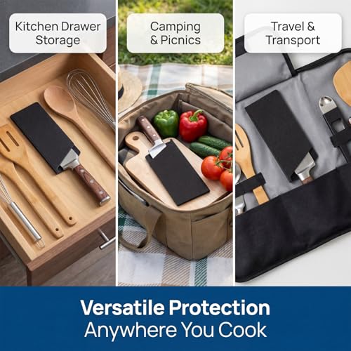 Universal Meat Cleaver Edge Guard with Velvet Lining ABS Knife Sheath