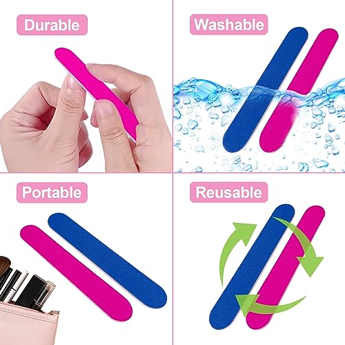 HomeyEra Wooden Emery Boards and Nail Files Bulk - 100 Pack Mini Double-Sided Nail Files for Natural Nails