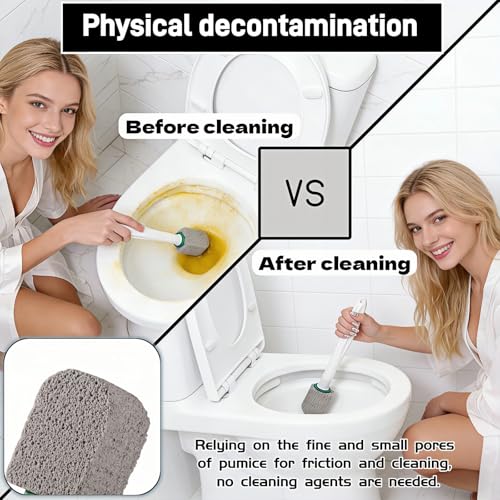 Long Handle Pumice Stone Toilet Cleaner Set for Hard Water Stains